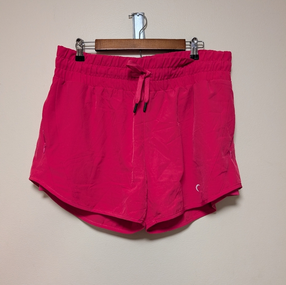 Zyia Active Pink Running Shorts Drawstring Athletic Size L